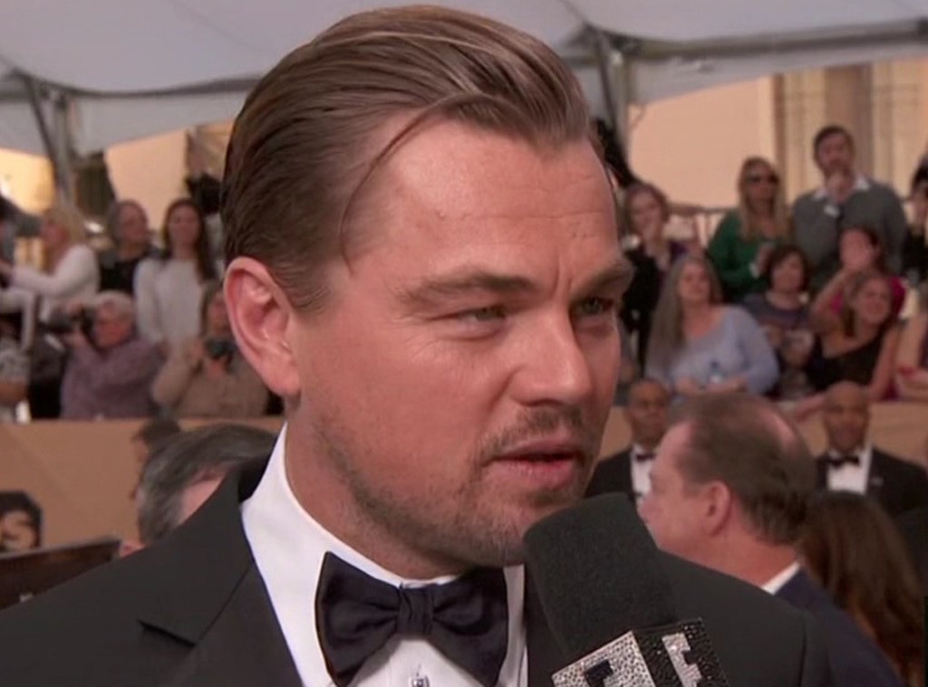 Leonardo DiCaprio, rogue hair, 2016 SAG Awards