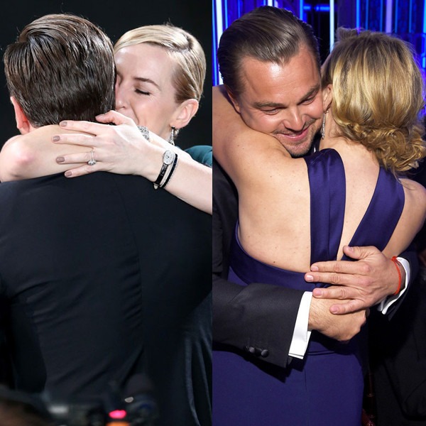 Leonardo DiCaprio, Kate Winslet, Hug