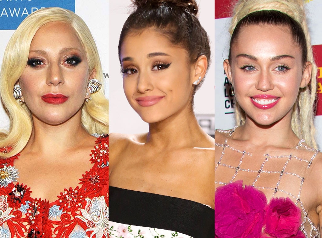 Lady Gaga, Ariana Grande, Miley Cyrus