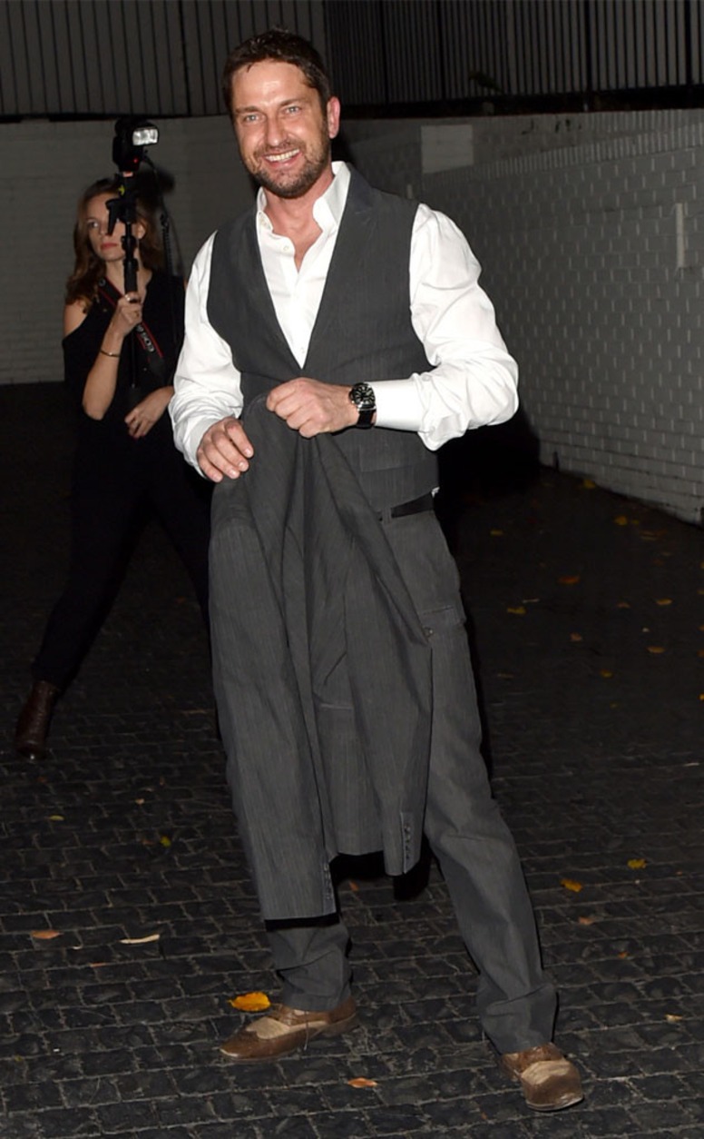Gerard Butler, W Magazine, Golden Globes Party Pics