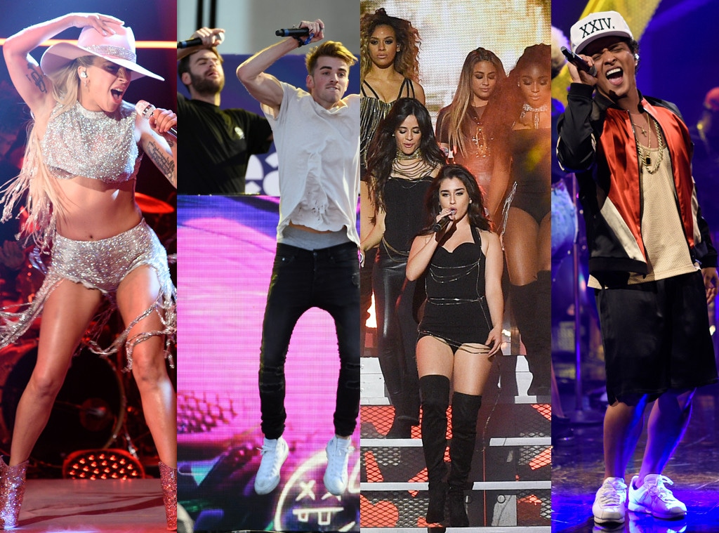 Lady Gaga, The Chainsmokers, Bruno Mars, Fifth Harmony, AMAs performers