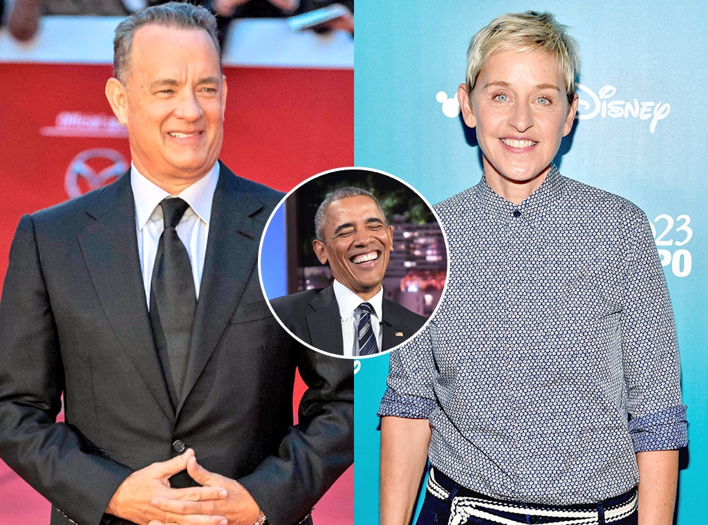 Tom Hanks, Ellen Degeneres, President Barack Obama