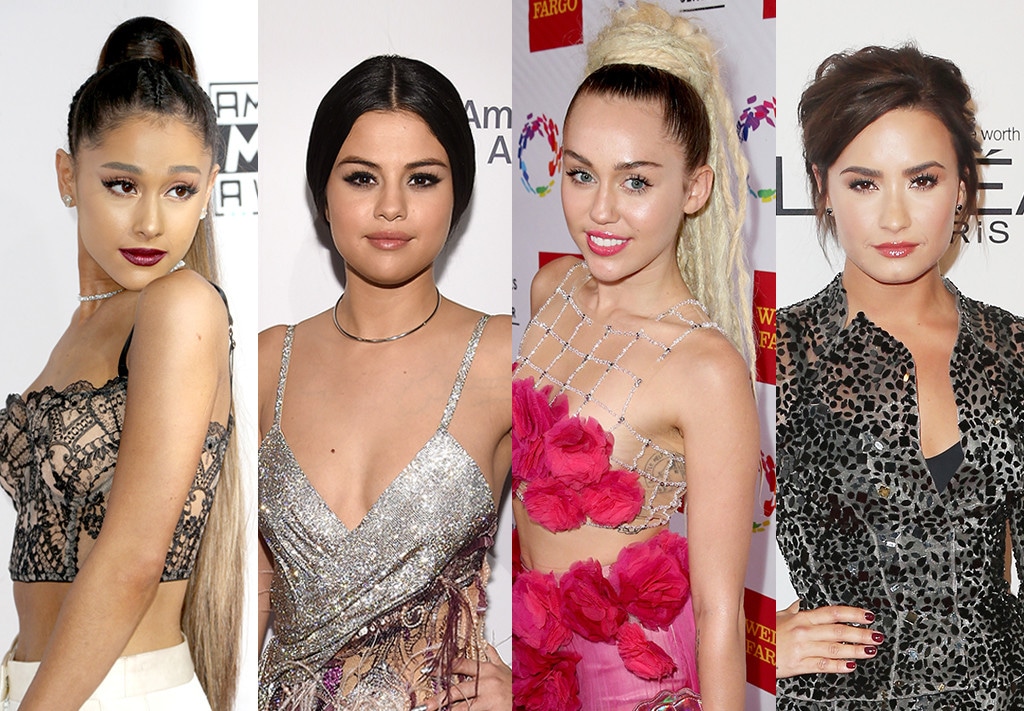 Ariana Grande, Selena Gomez, Miley Cyrus, Demi Lovato