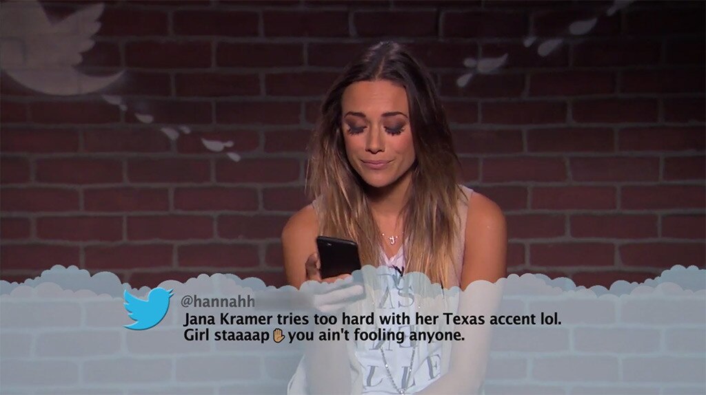 Jana Kramer From Celebrity Mean Tweets From Jimmy Kimmel Live E News