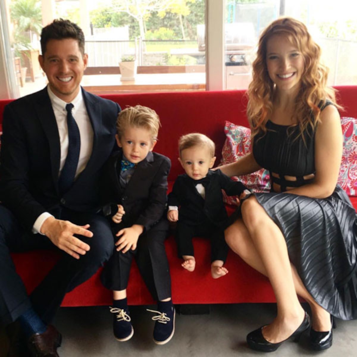 Michael Bublé e consorte con i due figli maggiori Noah / Foto: E! Online