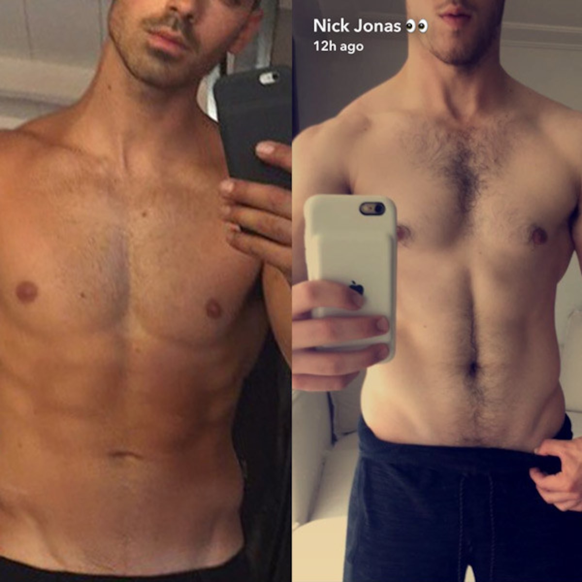 Are Joe Jonas and Nick Jonas Are in a Shirtless Selfie Competition?!