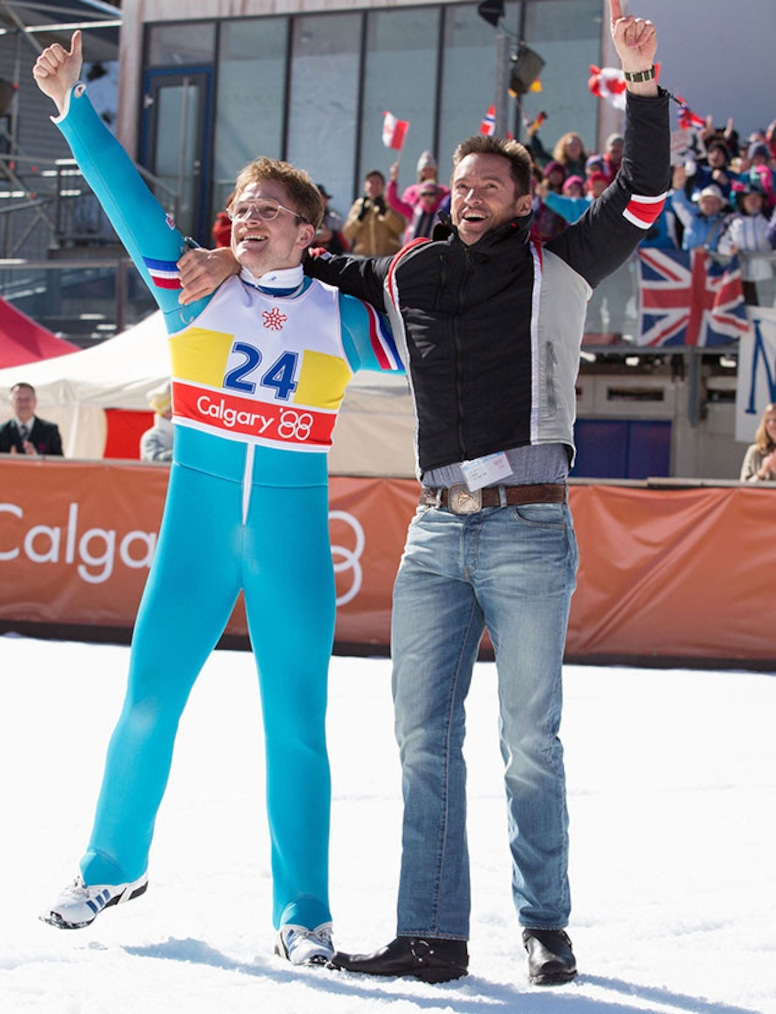Taron Egerton, Hugh Jackman, Eddie The Eagle