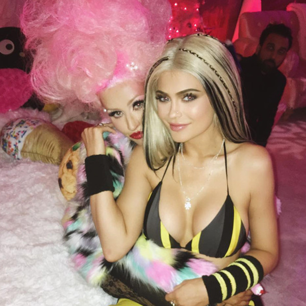 1200px x 1200px - Kylie Jenner Channels Christina Aguilera Again at Singer's Party - E! Online