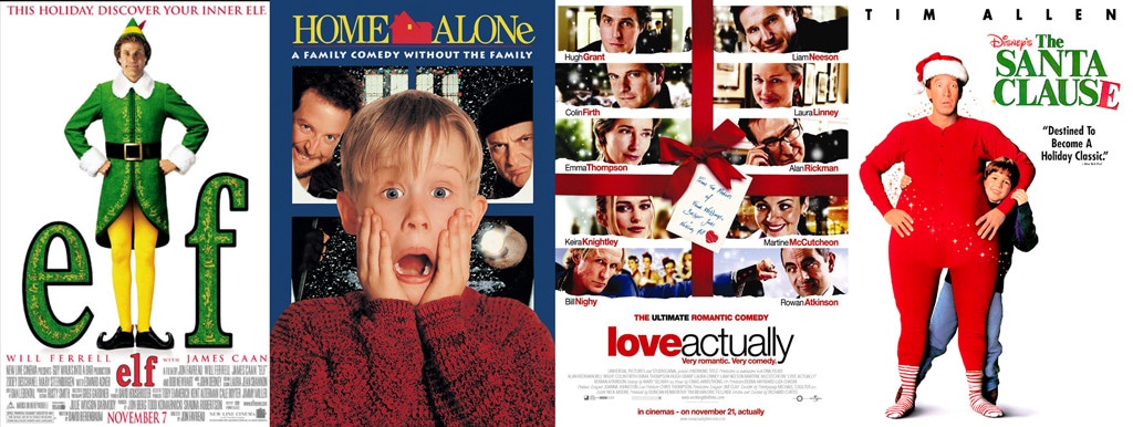 Christmas Movies, Elf, Home Alone, Love Actually, The Santa Clause