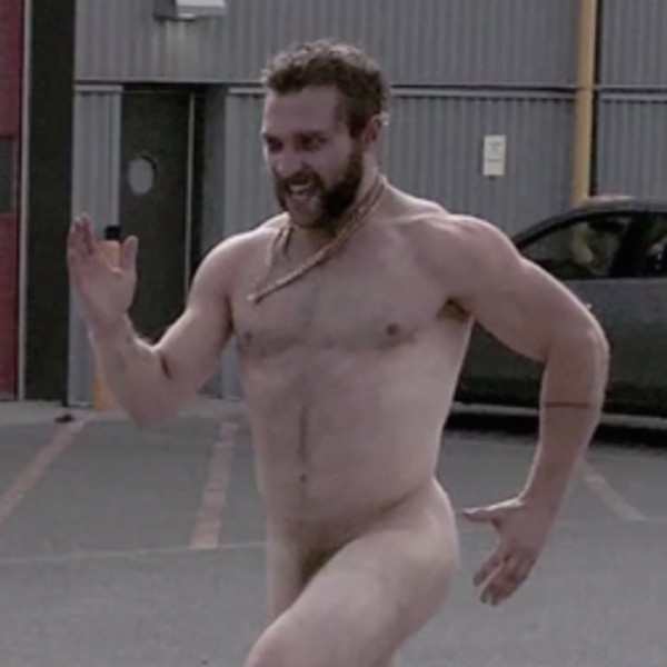 Naked Jai Courtney Chases Director on Set