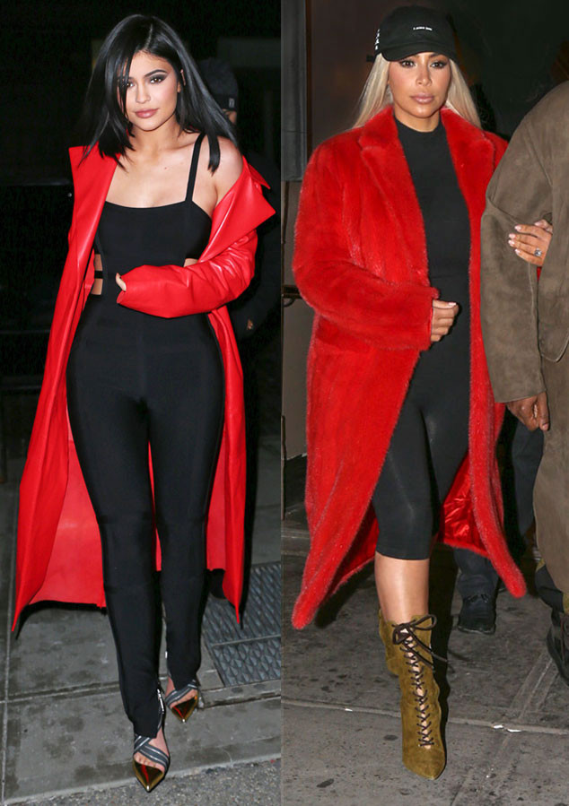 kim kardashian wearing red october