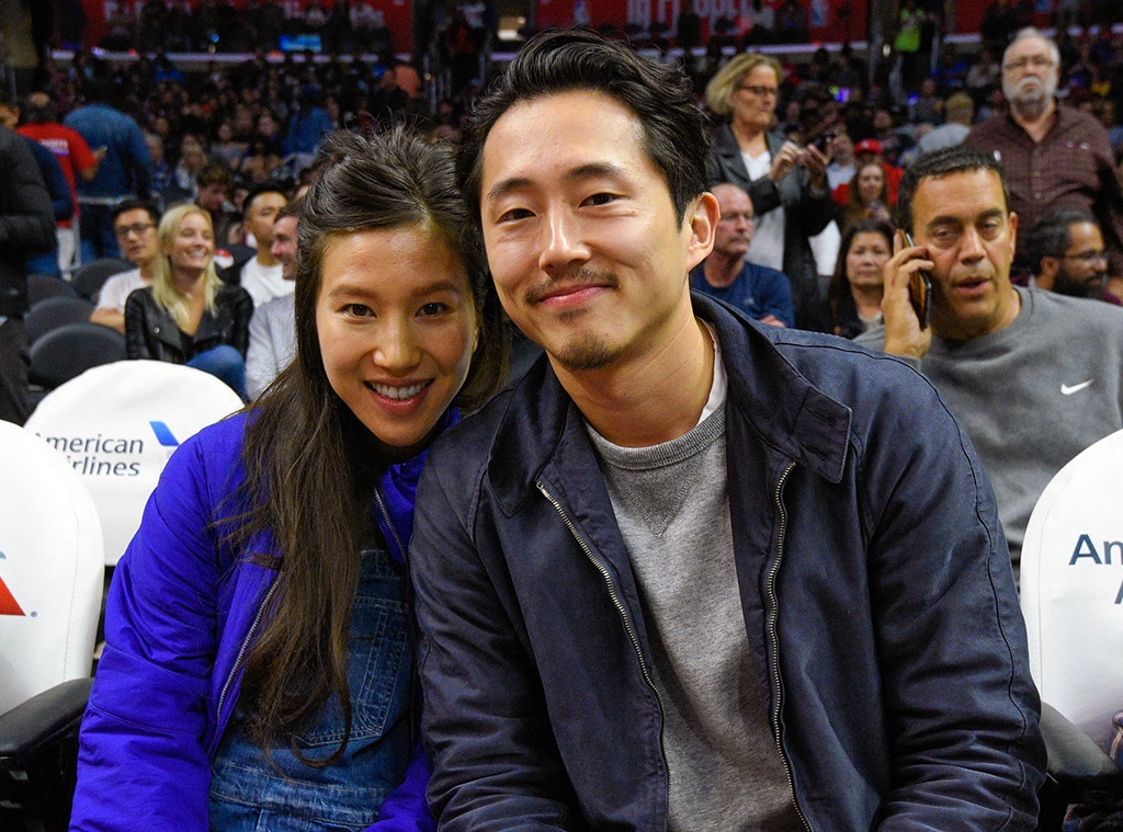 Steven Yeun, Joana Pak, Clippers Game