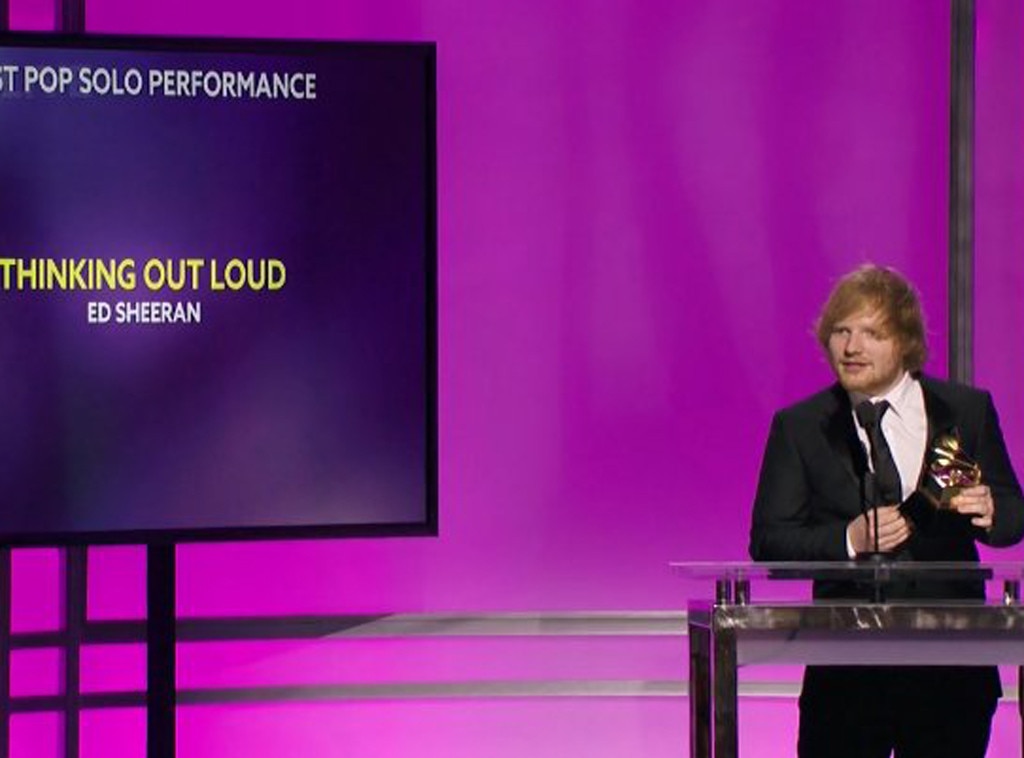 Ed Sheeran From 2016 Grammys Winners E News 