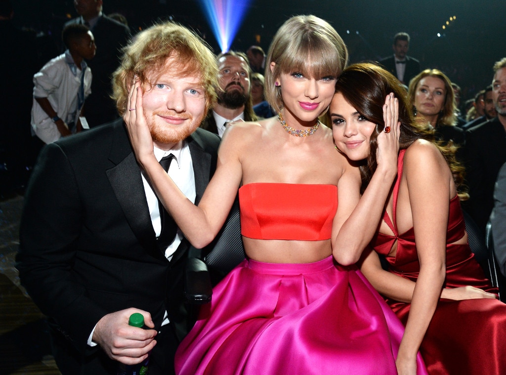Ed Sheeran Taylor Swift Selena Gomez From Grammys 2016