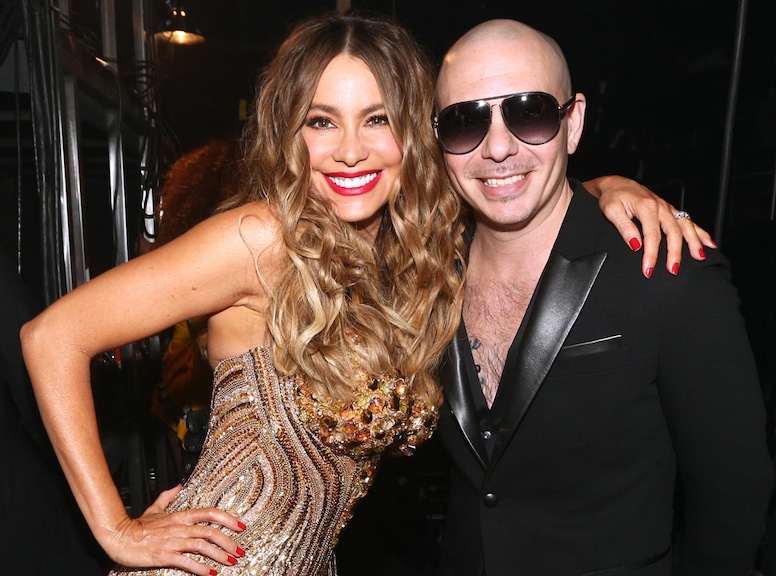 Sofia Vergara, Pitbull, 2016 Grammy Awards, Candids
