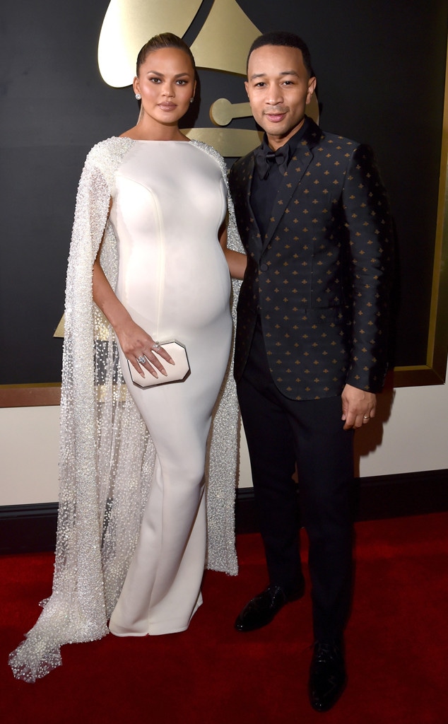 Chrissy Teigen, John Legend, 2016 Grammy Awards 