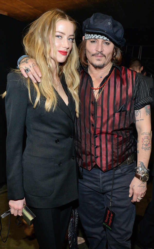 Amber Heard, Johnny Depp, 2016 Grammy Awards, Candids