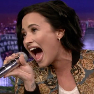 Demi Lovato Nails Impressions of Christina Aguilera and Others