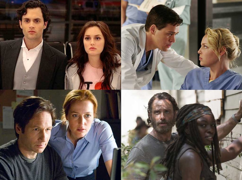 The Walking Dead, Grey's Anatomy, The X-Files, Gossip Girl, TV Couples