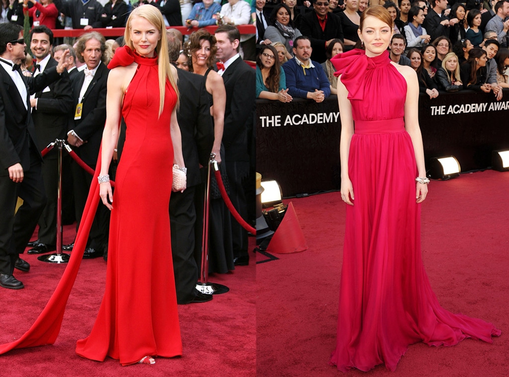 Nicole Kidman, Emma Stone, Look-Alike Oscars Dresses