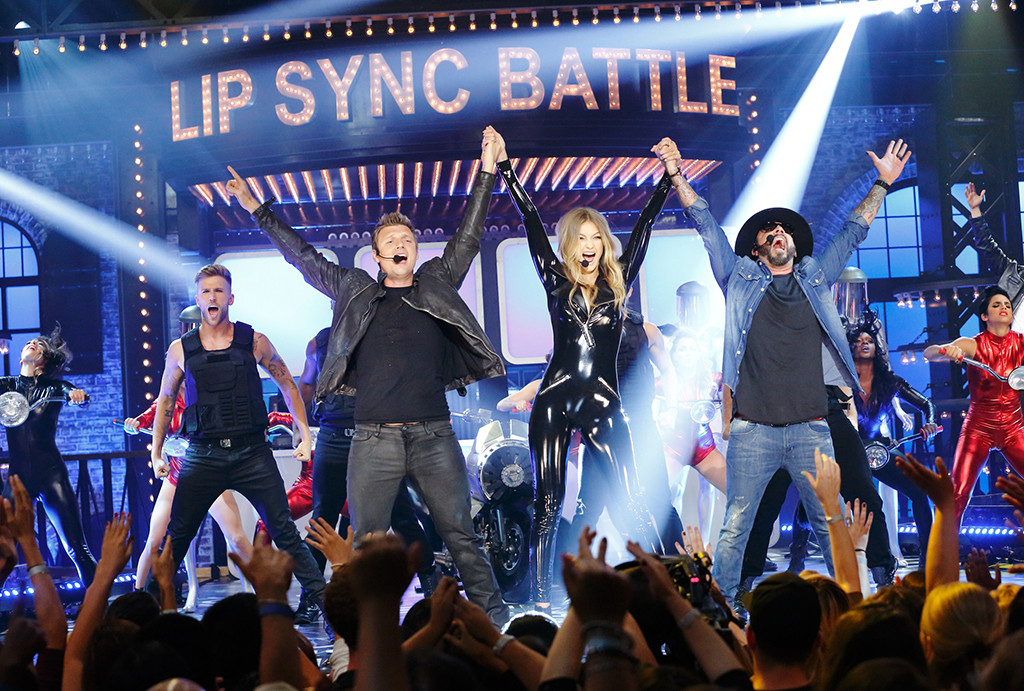 Nick Carter Gigi Hadid Aj Mclean From Lip Sync Battle