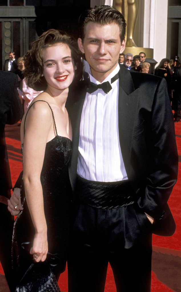 Winona Ryder & Christian Slater from Throwback: Couples at the Oscars ...