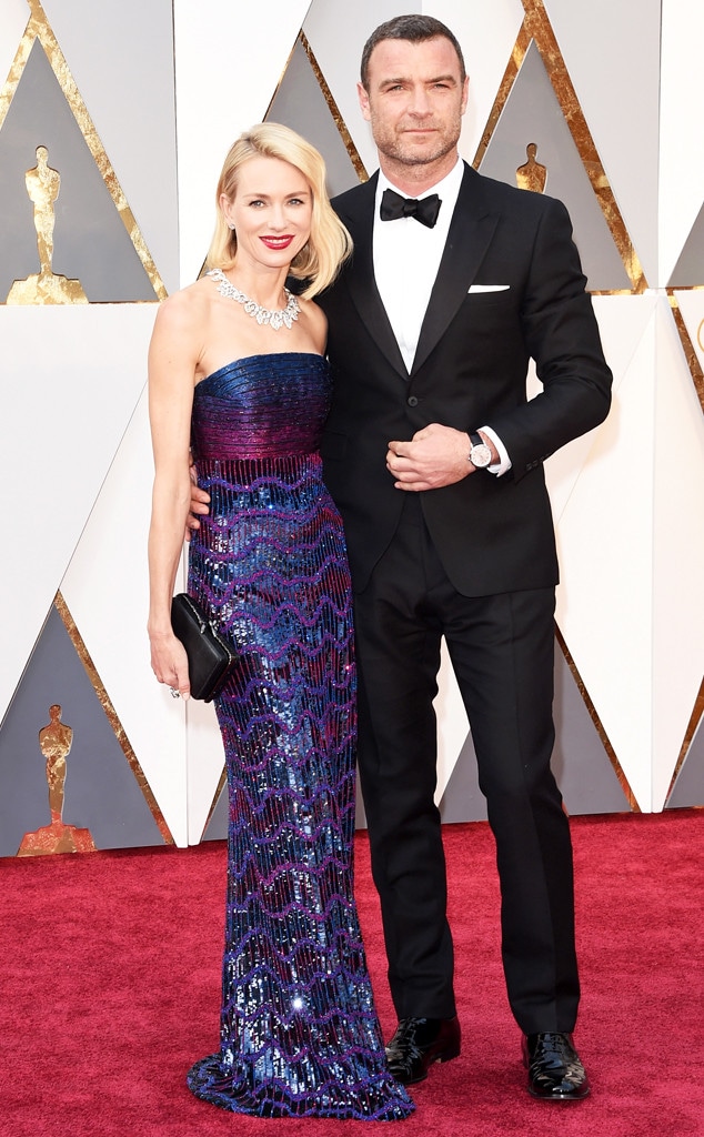2016 Oscars, Academy Awards, Arrivals, Naomi Watts, Liev Schreiber, Oscars Couples