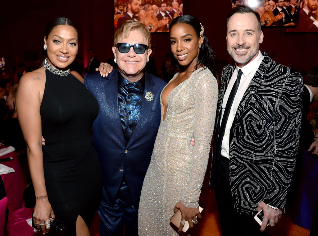 La La Anthony, Elton John, Kelly Rowland & David Furnish from Oscars