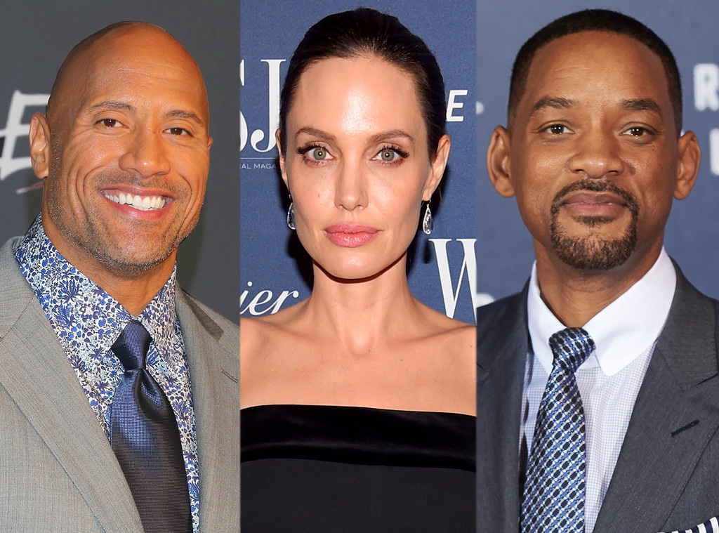 Dwayne Johnson, The Rock, Angelina Jolie, Will Smith