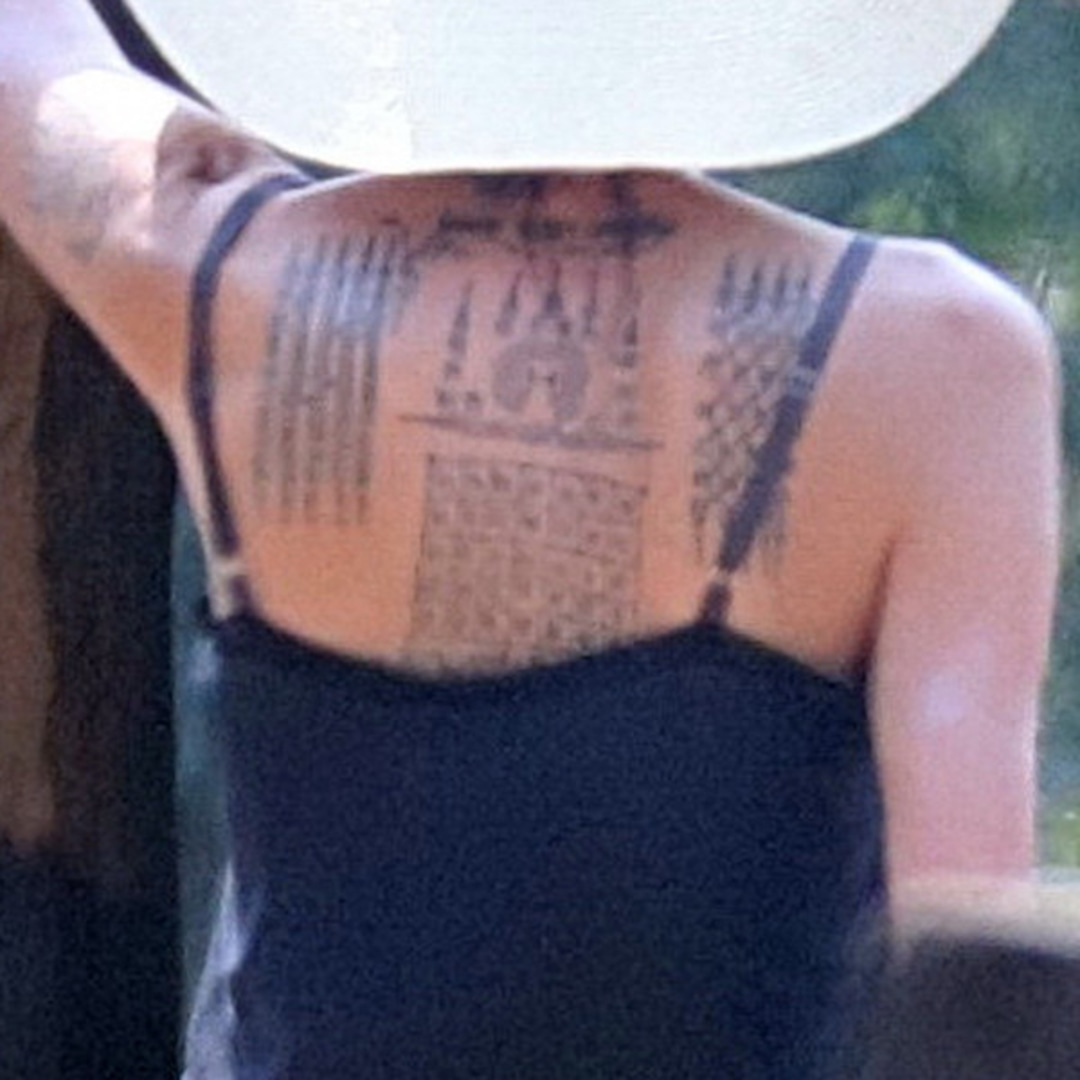 Angelina Jolie’s Back Tattoos Revealed