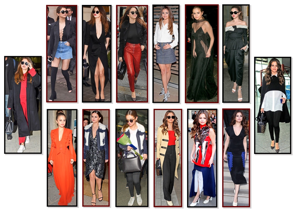 Selena Gomez, 14 Outfits, Paris, London