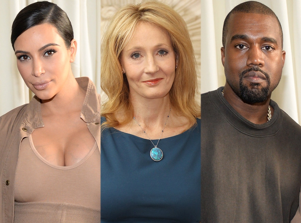Kim Kardashian, JK Rowling, Kanye West