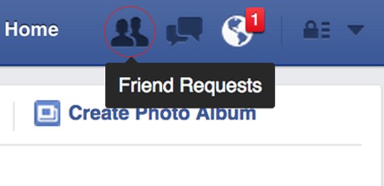 Facebook sent requests screengrabs