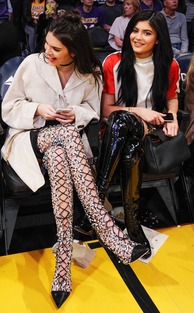 Kendall and Kylie Jenner from Courtside Celebs Are Making Serious Style ...