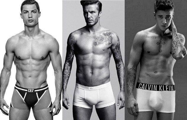 hombres guapos en boxer calvin klein