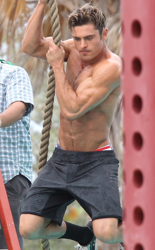 Zac Efron Shows Shirtless Body on Baywatch Set and It's Almost Too Hot
