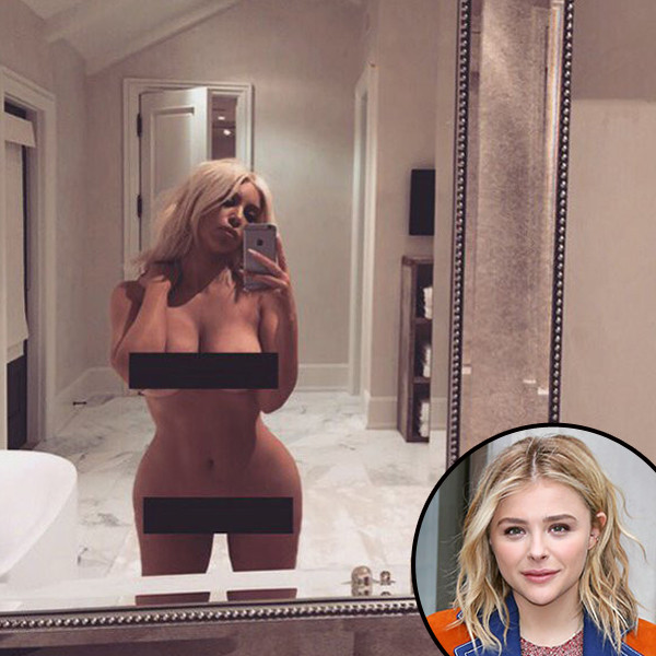 Chloe Grace Moretz Porn Captions - ChloÃ« Grace Moretz Denies ''Slut-Shaming'' Kim's Naked Selfie - E! Online