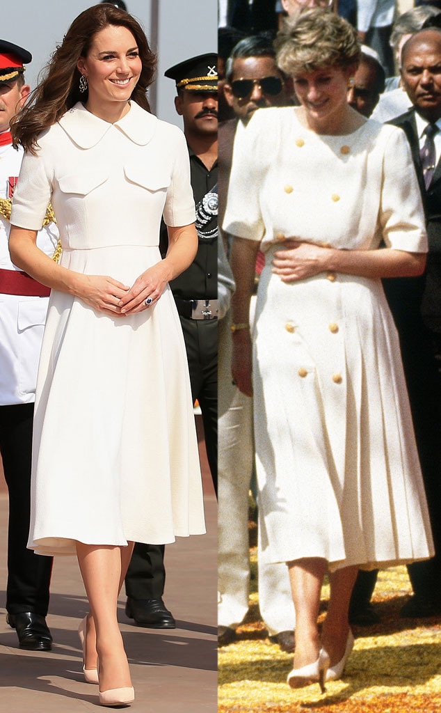 Kate Middleton, Princess Diana, India Fashion Comparison
