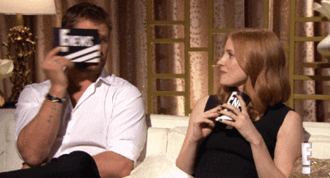 Chris Hemsworth, Jessica Chastain, The Huntsman: Winter's War E! interview GIFs