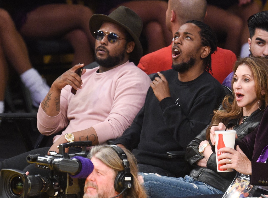 ScHoolboy G & Kendrick Lamar from Celebrities Support Kobe Bryant at ...