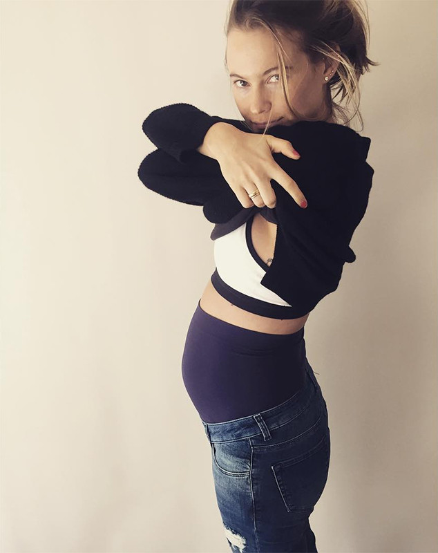 Behati Prinsloo Enjoys Comfort of Her First Pair of Maternity Jeans