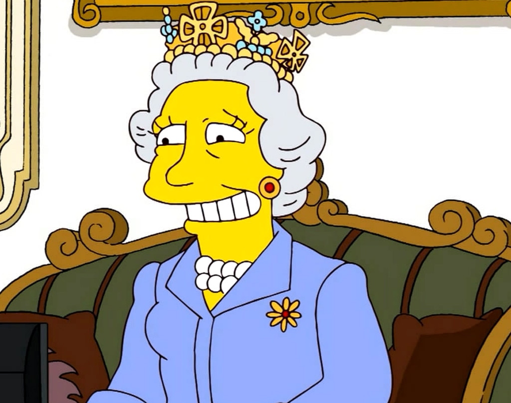 The Simpsons from Stars Playing Queen Elizabeth II | E! News