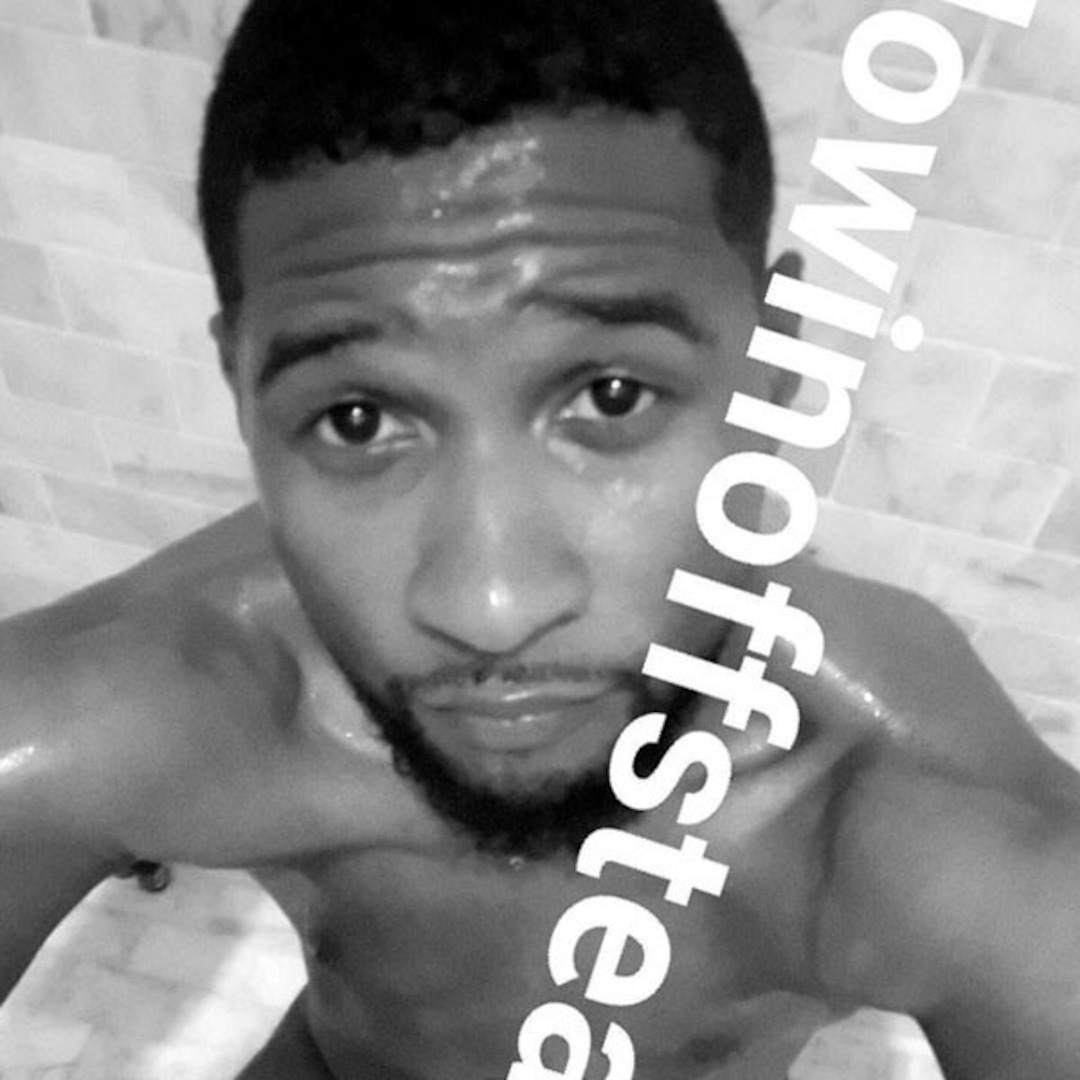 Usher Strips Down for a Nude Shower Selfie While "Blowin'...