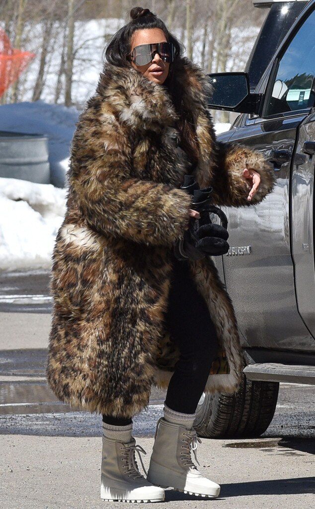 Kim Kardashian Plays Paparazzi During Family Vacation in Vail