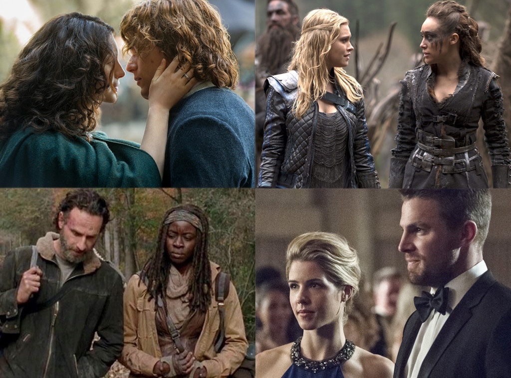 Best couple, Outlander, 100, Walking Dead, Arrow