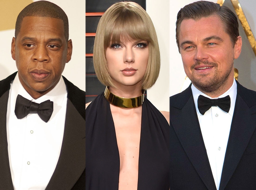 Jay-Z, Taylor Swift, Leonardo DiCaprio