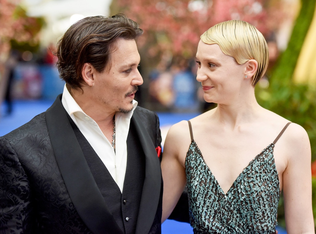 Johnny Depp And Mia Wasikowska From The Big Picture Todays Hot Photos