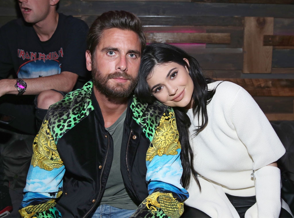 Scott Disick (L) and Kylie Jenner