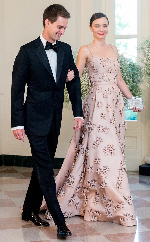 Evan Spiegel with his fiancee Miranda Kerr