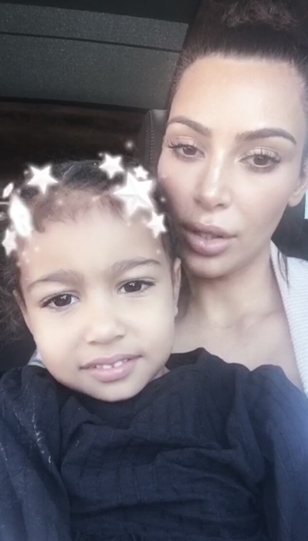 Starry Eyed From Kim Kardashian And North West S Snapchat Face Swaps And Filters E News